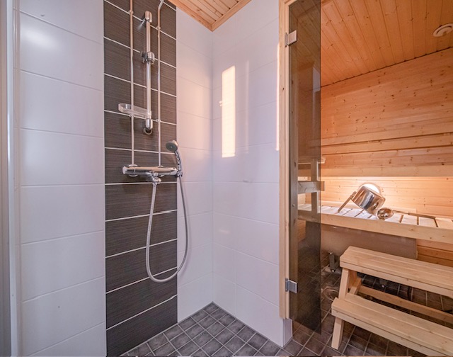 Majoitus Porokello, Kylpyhuone ja sauna, Ylläs